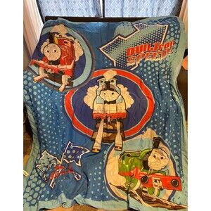 Thomas & friends tank engine vtg y2k twin blanket comforter Percy James